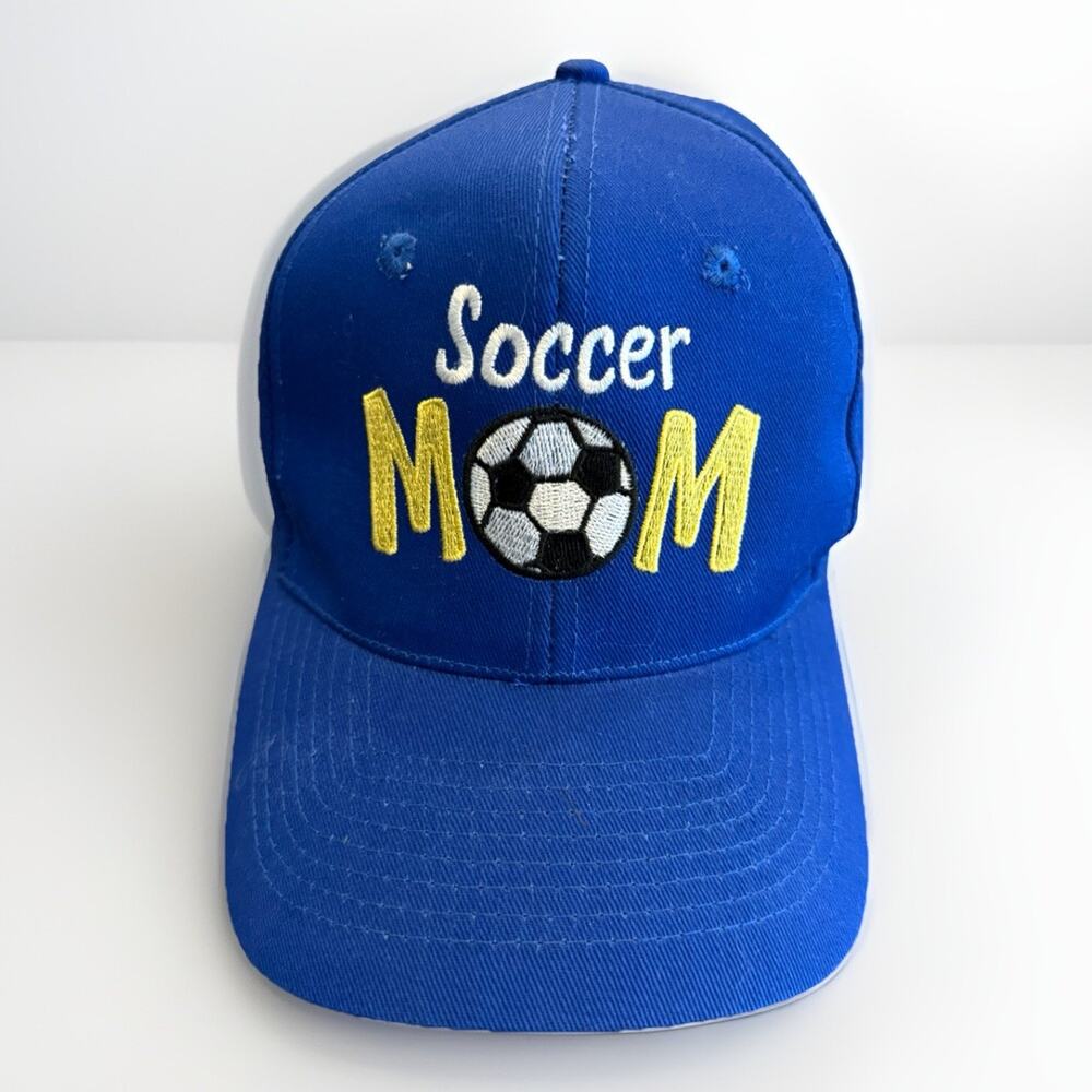 Vintage KC Unisex Blue Soccer Mom Embroidered Adjustable Strapback Hat Cap